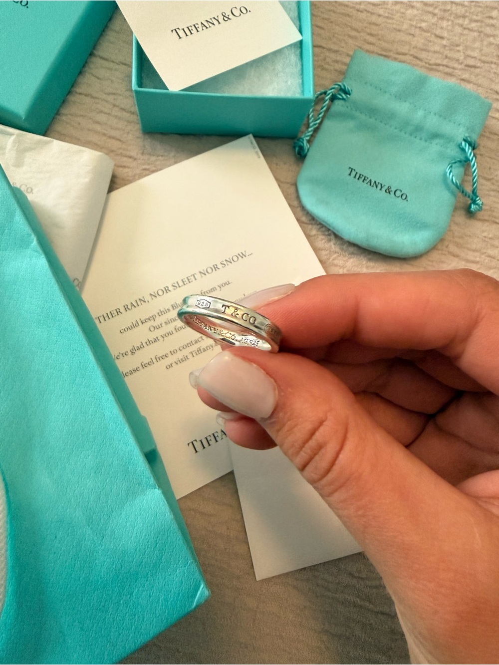 Tiffany & Co. Sterling Silver Ring, Narrow